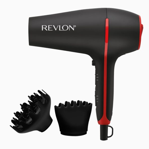 Revlon SmoothStay 1875W Ionic Ceramic Hair Dryer with Diffuser & Concentrator