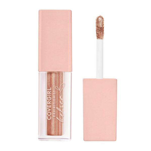 COVERGIRL Exhibitionist by Kelsea Ballerini Liquid Glitter Eyeshadow, Highly Pigmented, Glittery Finish, Long-Wearing, Golden Magic 3, 0.13oz