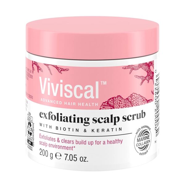 Viviscal Exfoliating Scalp Scrub with Biotin & Keratin – Gentle Hair Growth Treatment, 200g