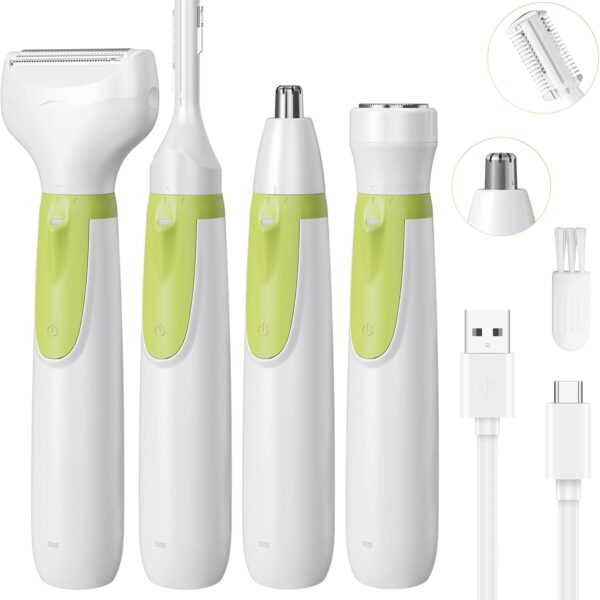 4-in-1 Electric Razor for Women, Wet & Dry Rechargeable