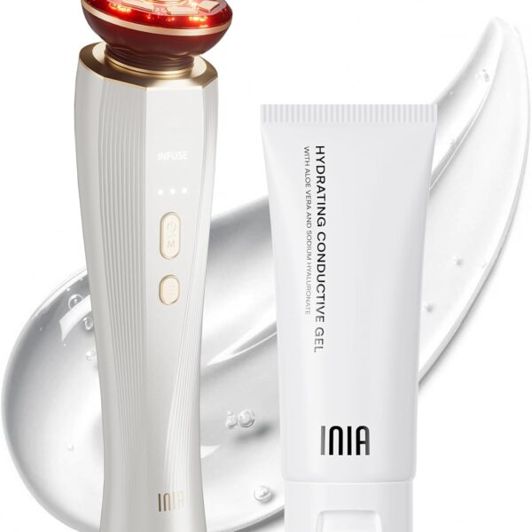 INIA 3-in-1 Red Light Facial Massager – Skin Tightening Device for Face & Neck